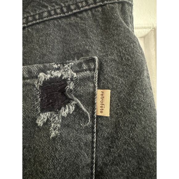 RETROFETE Revolve Tessa Shorts Black Onyx Distressed Dark Fairy Punk - Sz 27 - Picture 6 of 9